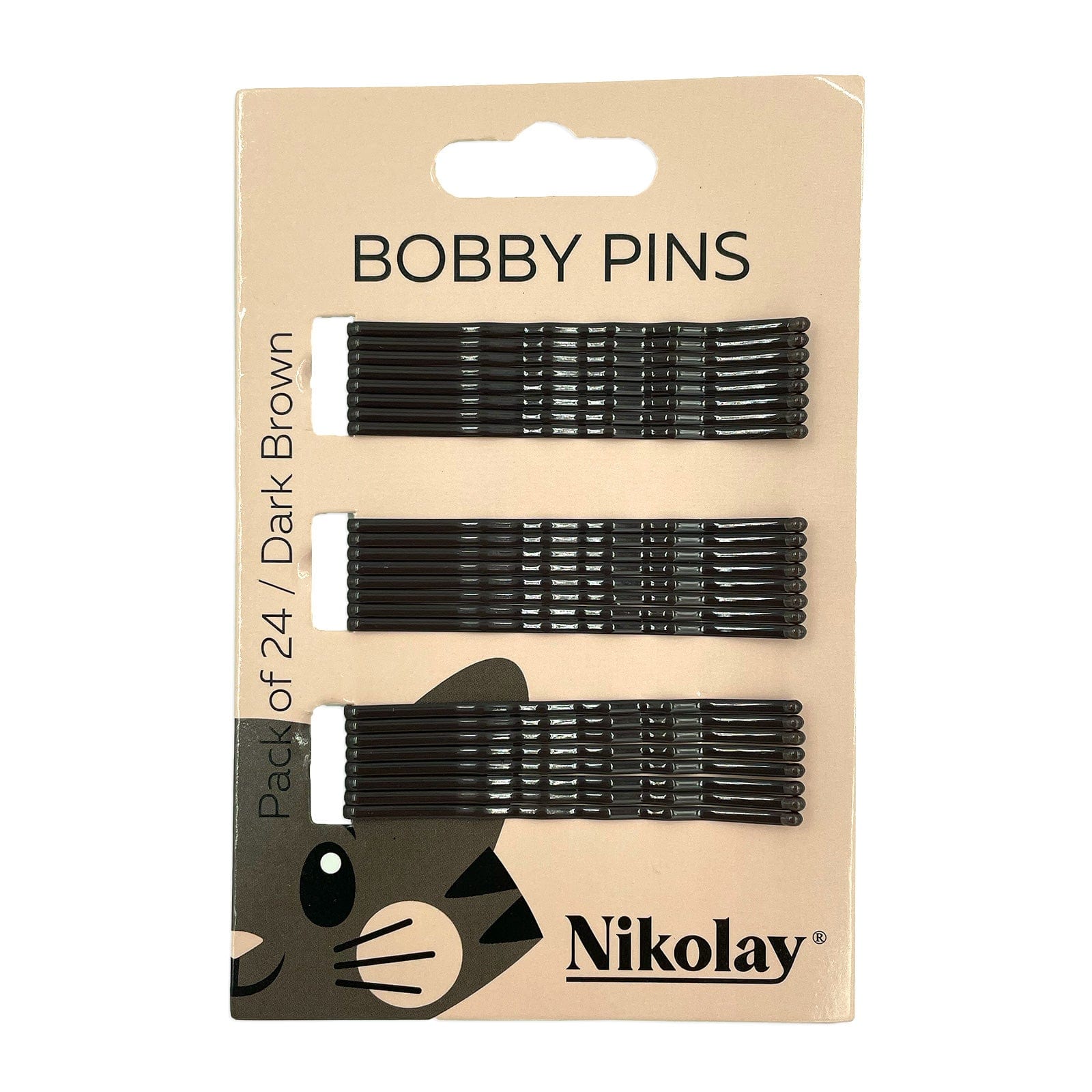 Nikolay Bobby Pins Dark Brown - DanceSupplies.com