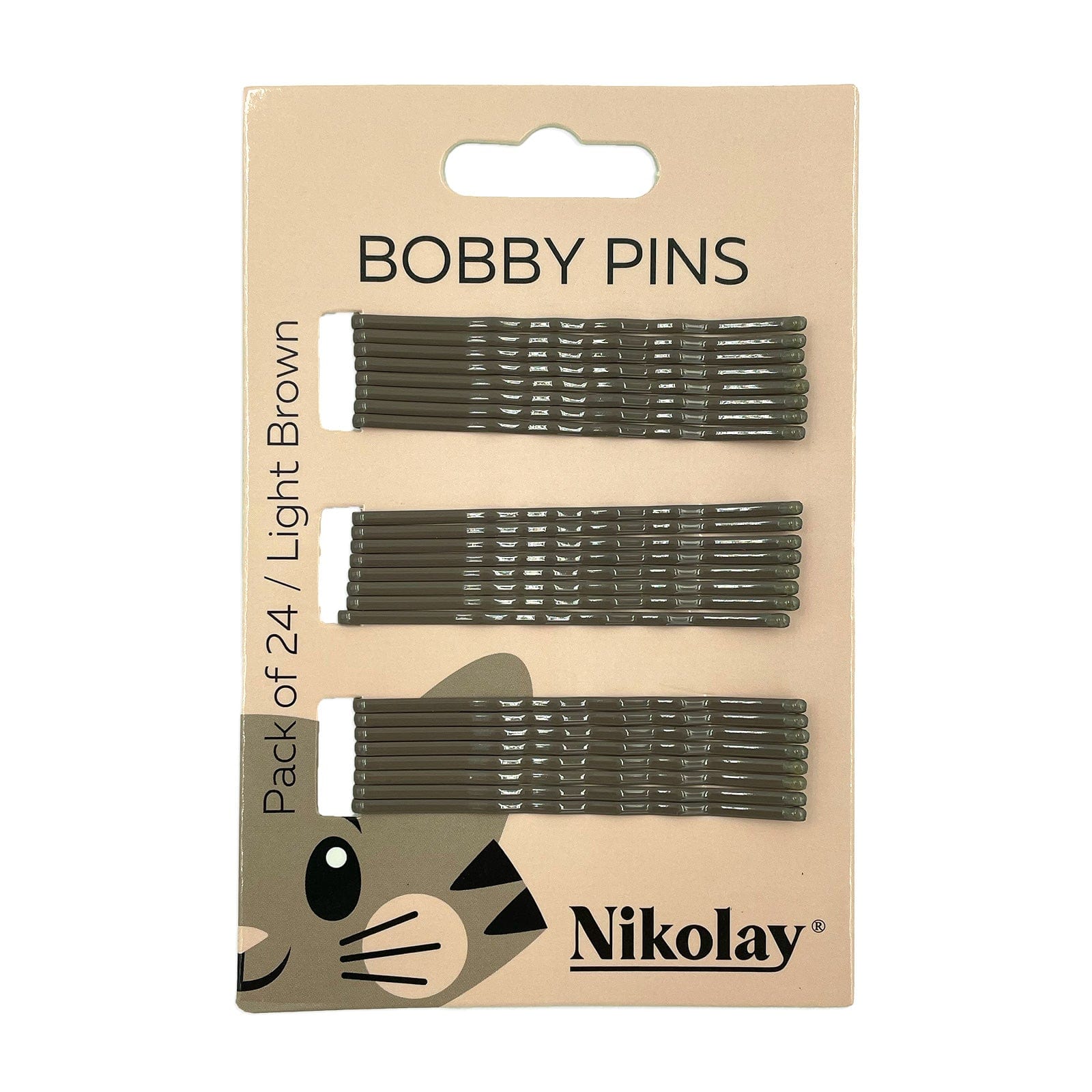 Nikolay Bobby Pins Light Brown - DanceSupplies.com