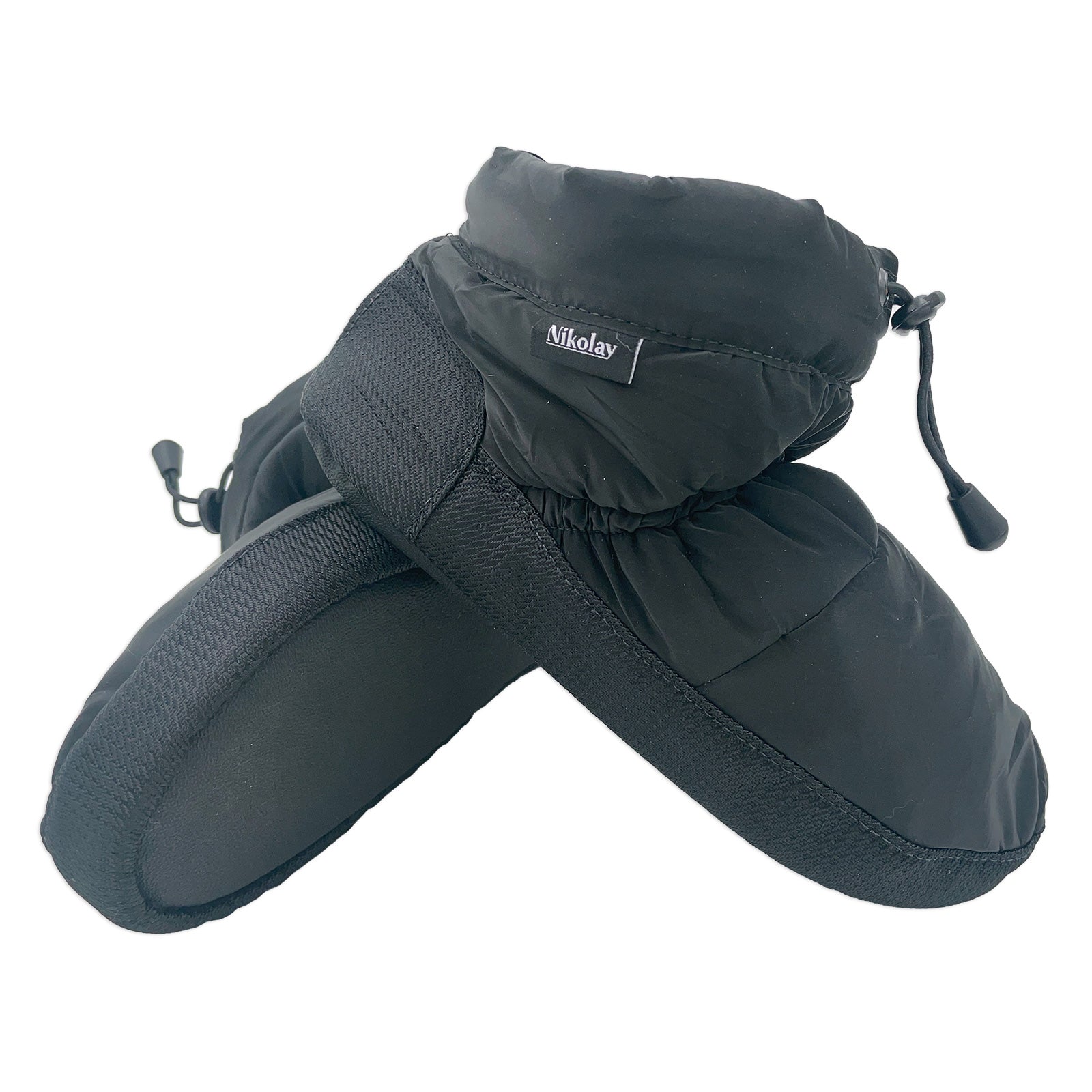 Nikolay Adult Low-Cut Warmup Booties Adult S Black - DanceSupplies.com