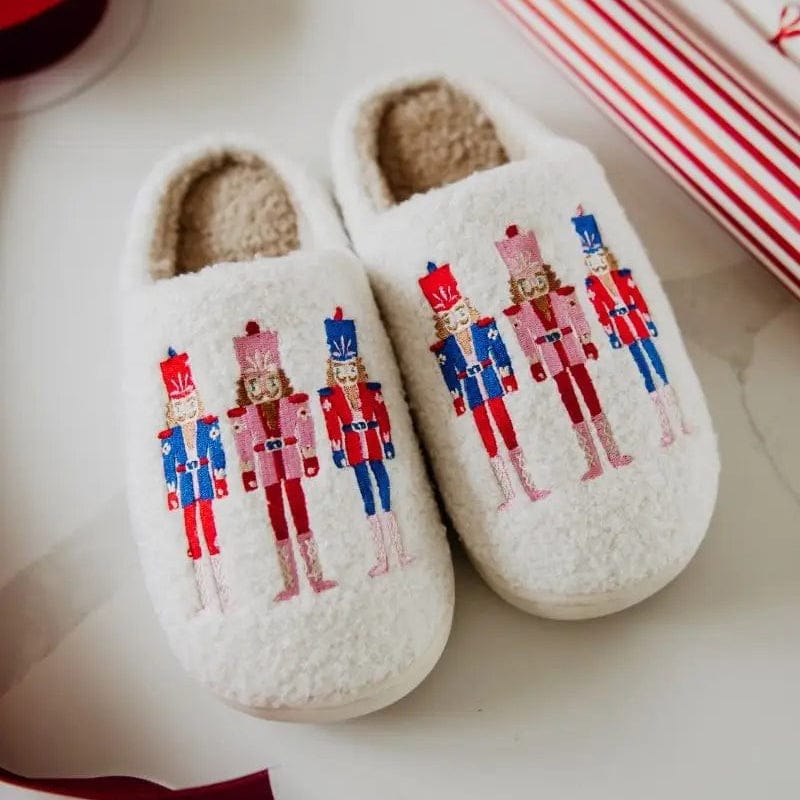Nutcracker Sherpa Slippers - DanceSupplies.com
