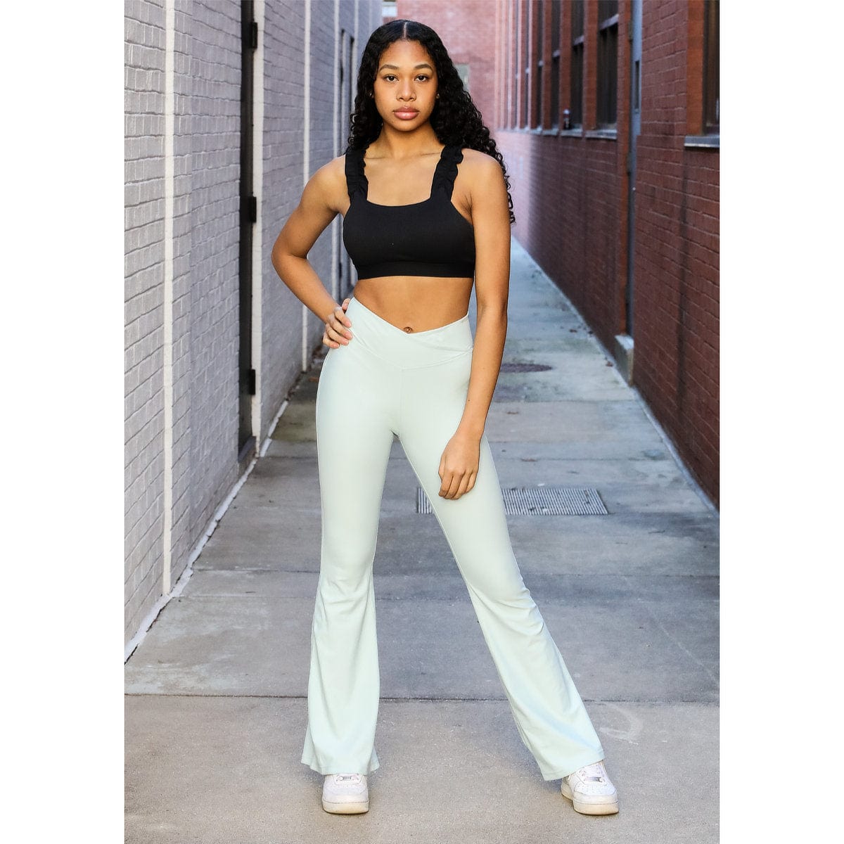 Oh La La Crossover Flare Leggings - DanceSupplies.com