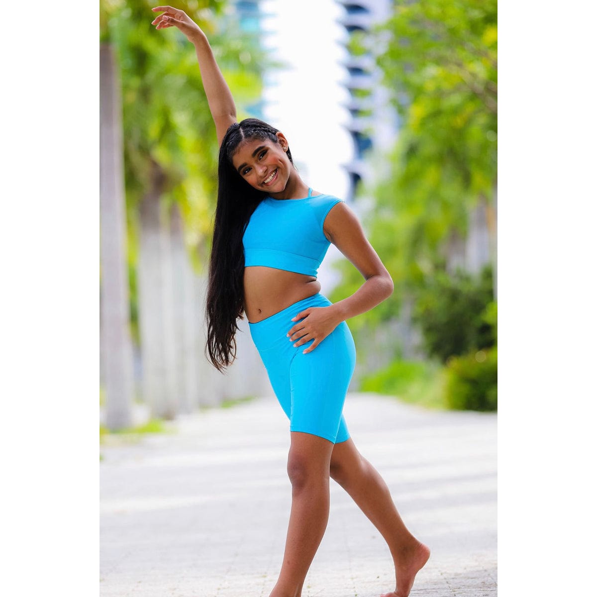 Oh La La Everyday Bike Shorts Child L Horizon Blue - DanceSupplies.com