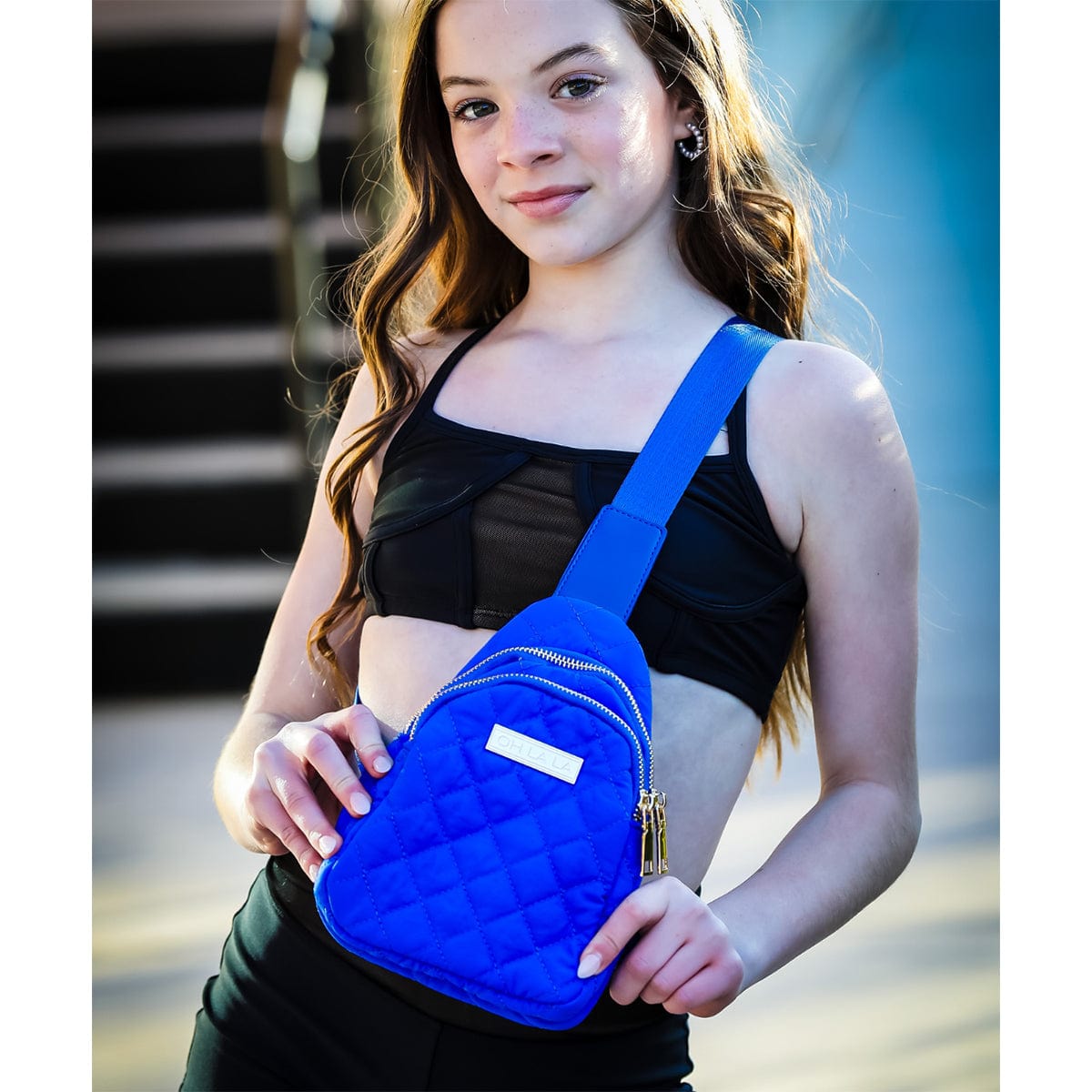 Oh La La On The Move Puffer Sling Bag - DanceSupplies.com