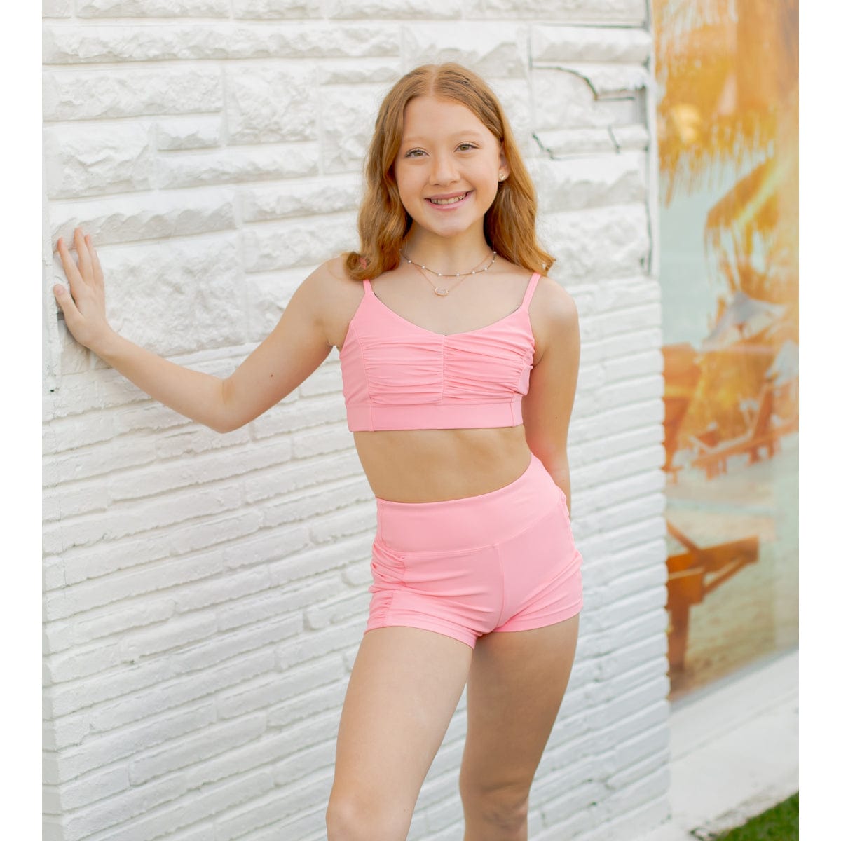 Oh La La Riptide Top Child I Salmon Rose - DanceSupplies.com