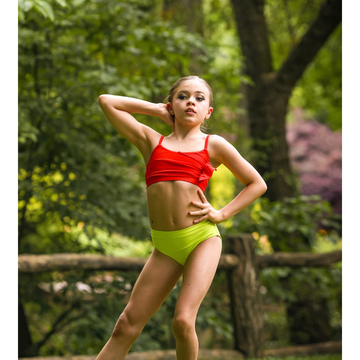 Oh La La Ava Top Child M Flame Scarlet - DanceSupplies.com