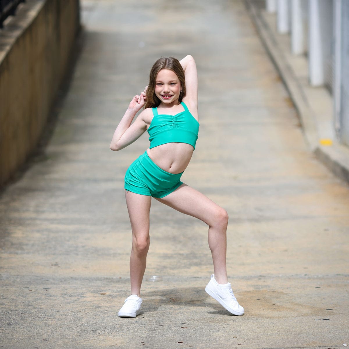 Oh La La Onyx Top Child I Emerald - DanceSupplies.com