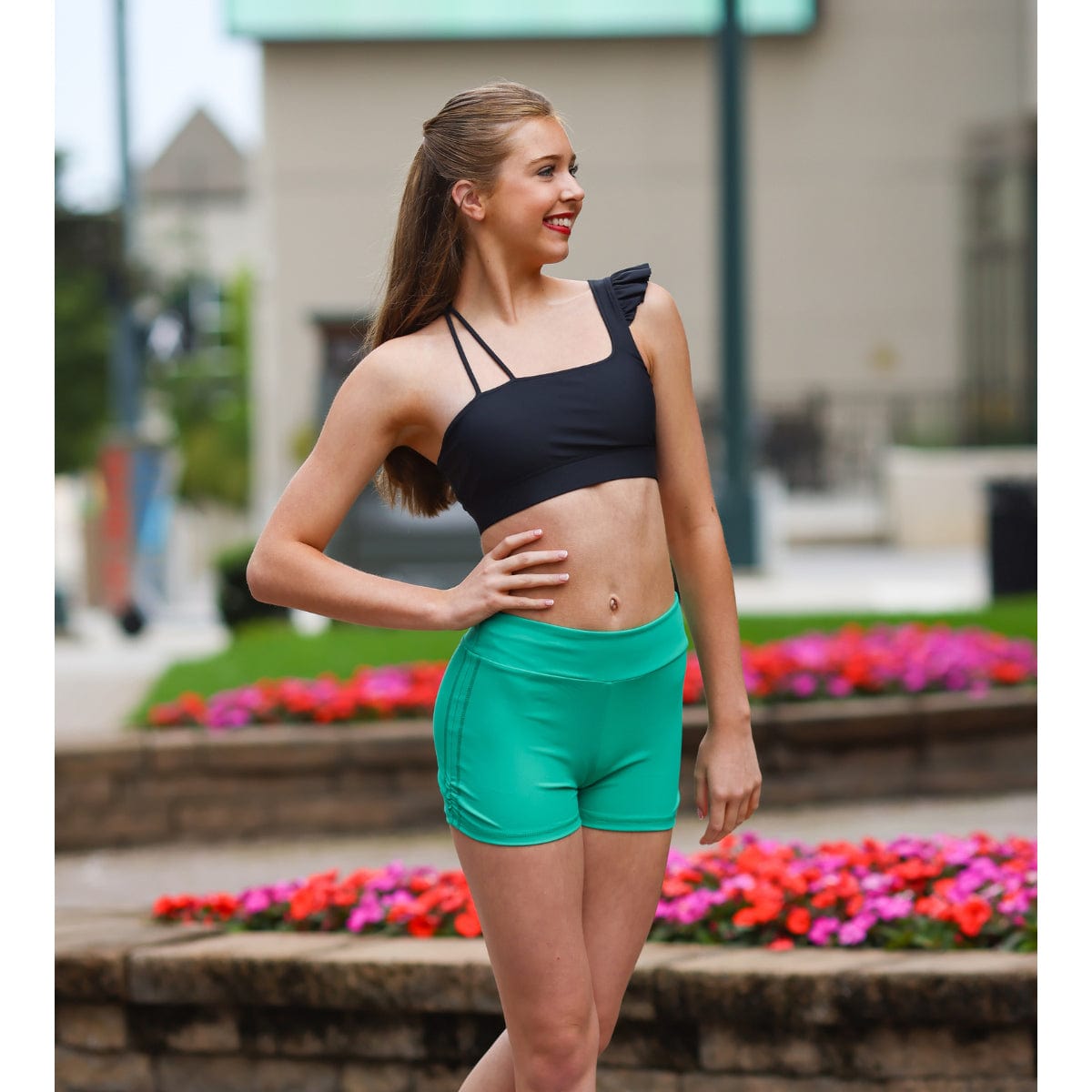 Oh La La Adelite Shorts Child M Emerald - DanceSupplies.com