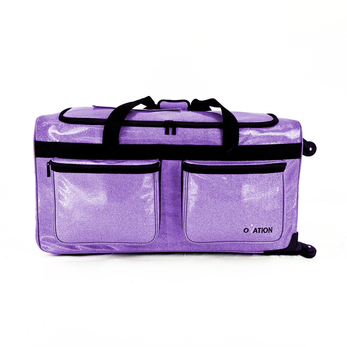 Ovation Gear Sparkle Purple 4-Wheel Performance Bag - Medium - DanceSupplies.com