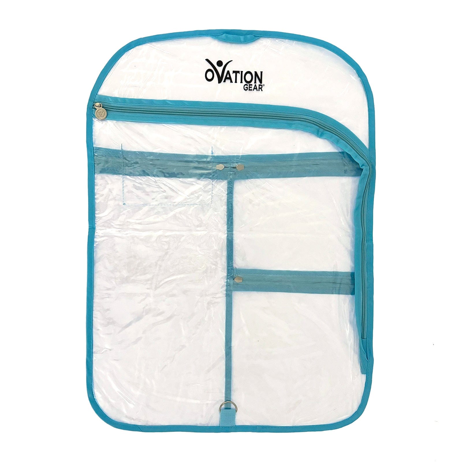 Ovation Gear Short Flat Side-Zip Garment Bag Turquoise - DanceSupplies.com