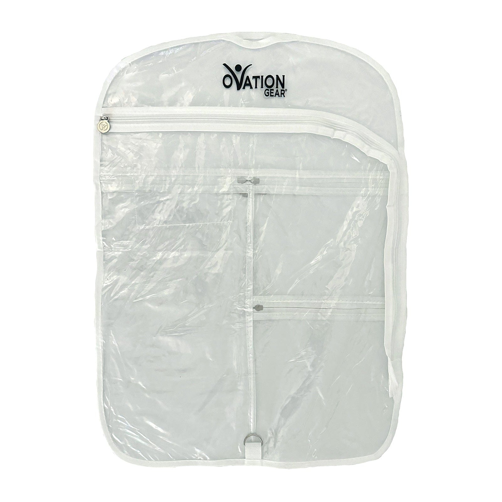 Ovation Gear Short Flat Side-Zip Garment Bag White - DanceSupplies.com