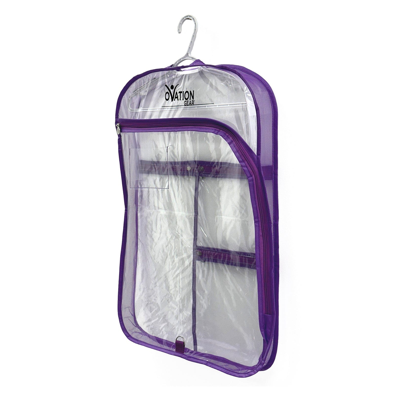 Ovation Gear Short Gusseted Side-Zip Garment Bag Purple - DanceSupplies.com