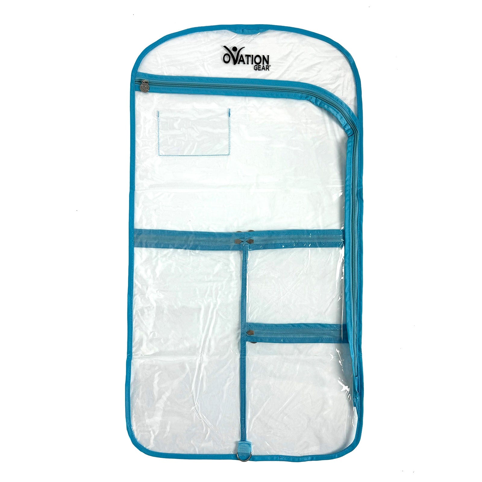 Ovation Gear Flat Side-Zip Garment Bag Turquoise - DanceSupplies.com