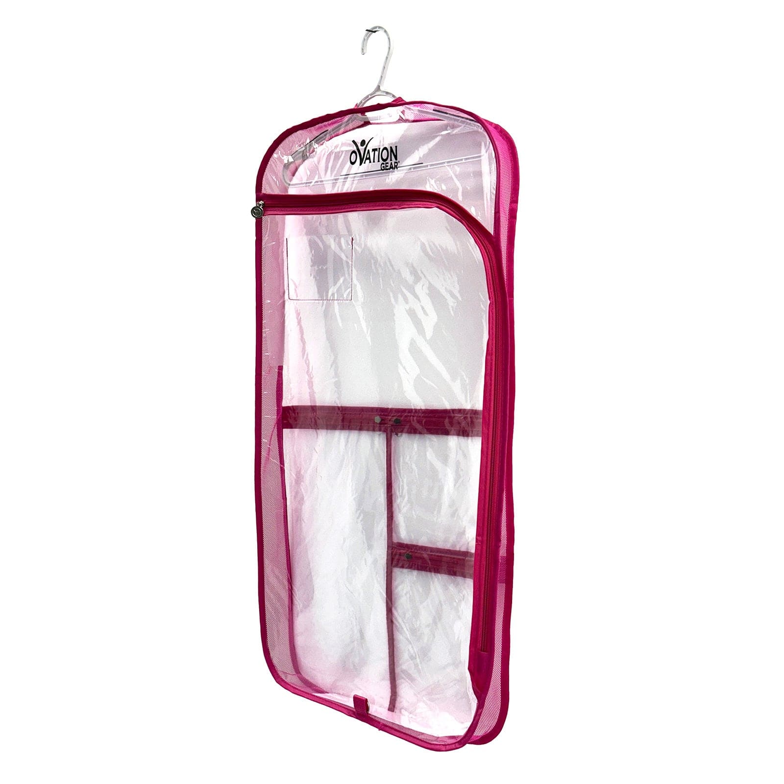 Ovation Gear Gusseted Side-Zip Garment Bag Hot Pink - DanceSupplies.com