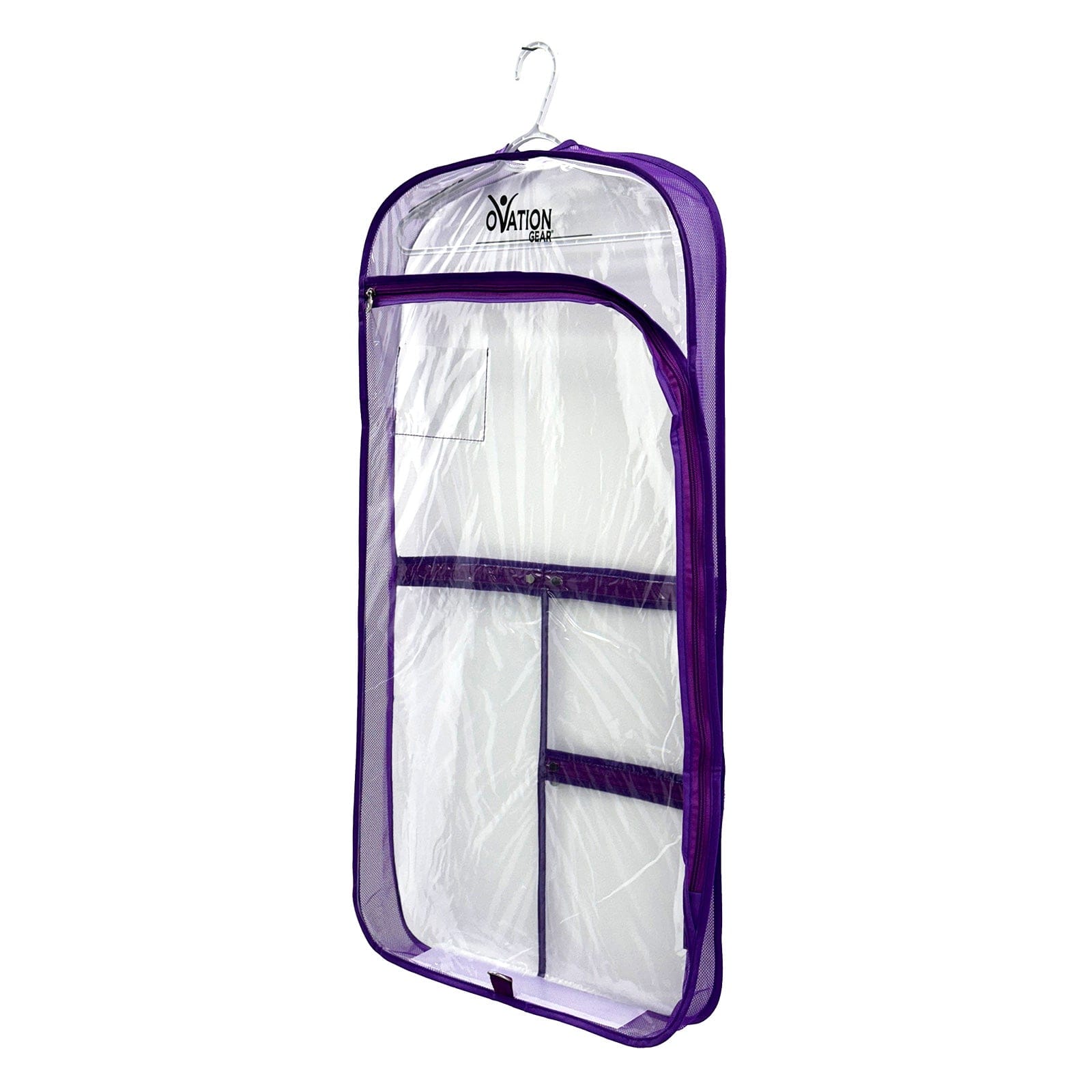 Ovation Gear Gusseted Side-Zip Garment Bag Purple - DanceSupplies.com
