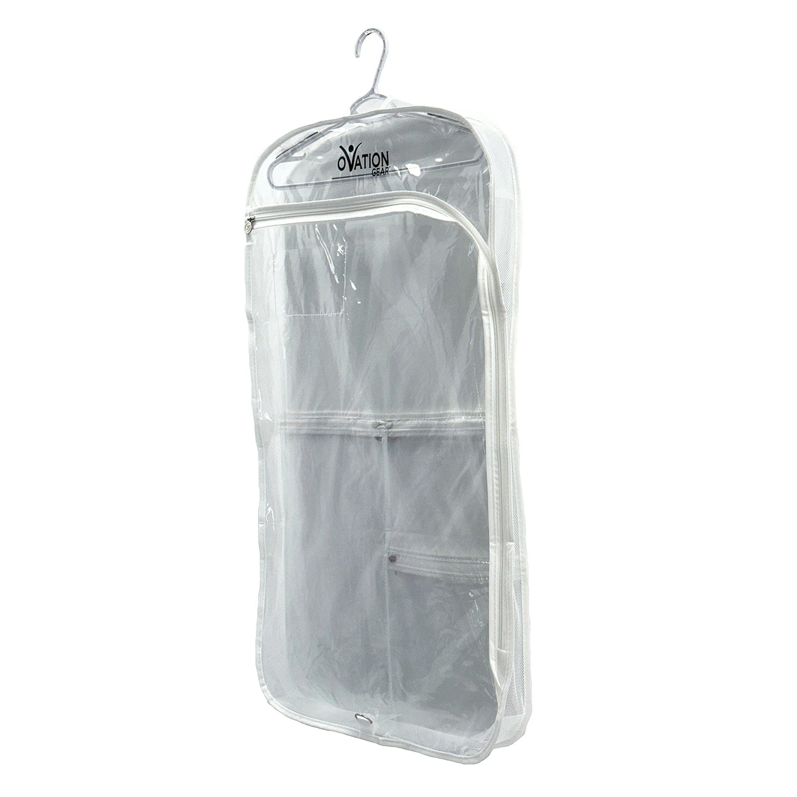 Ovation Gear Gusseted Side-Zip Garment Bag White - DanceSupplies.com