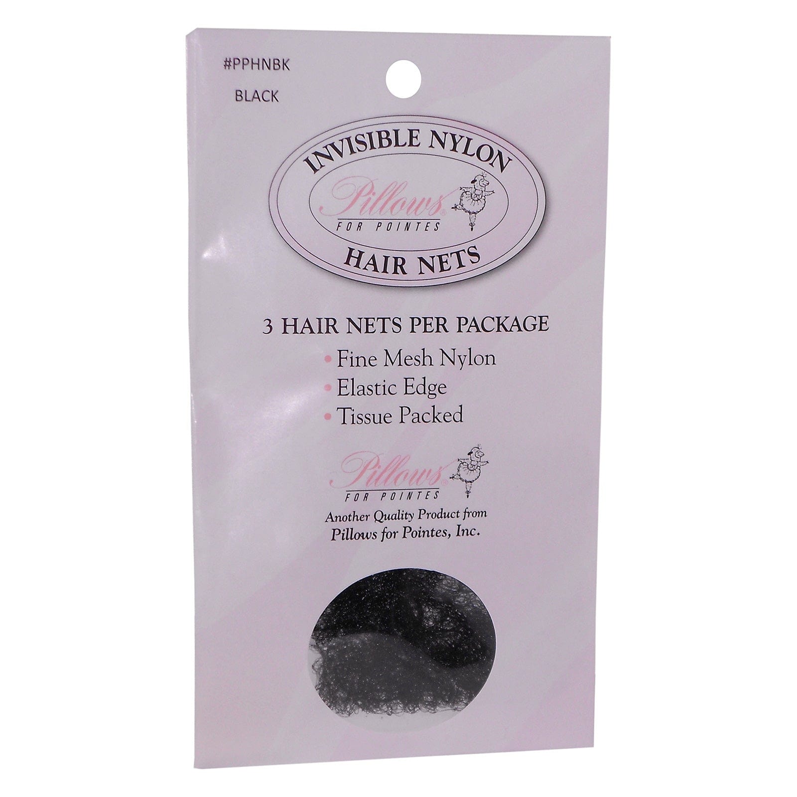 Pillows For Pointes Hair Nets Black - DanceSupplies.com