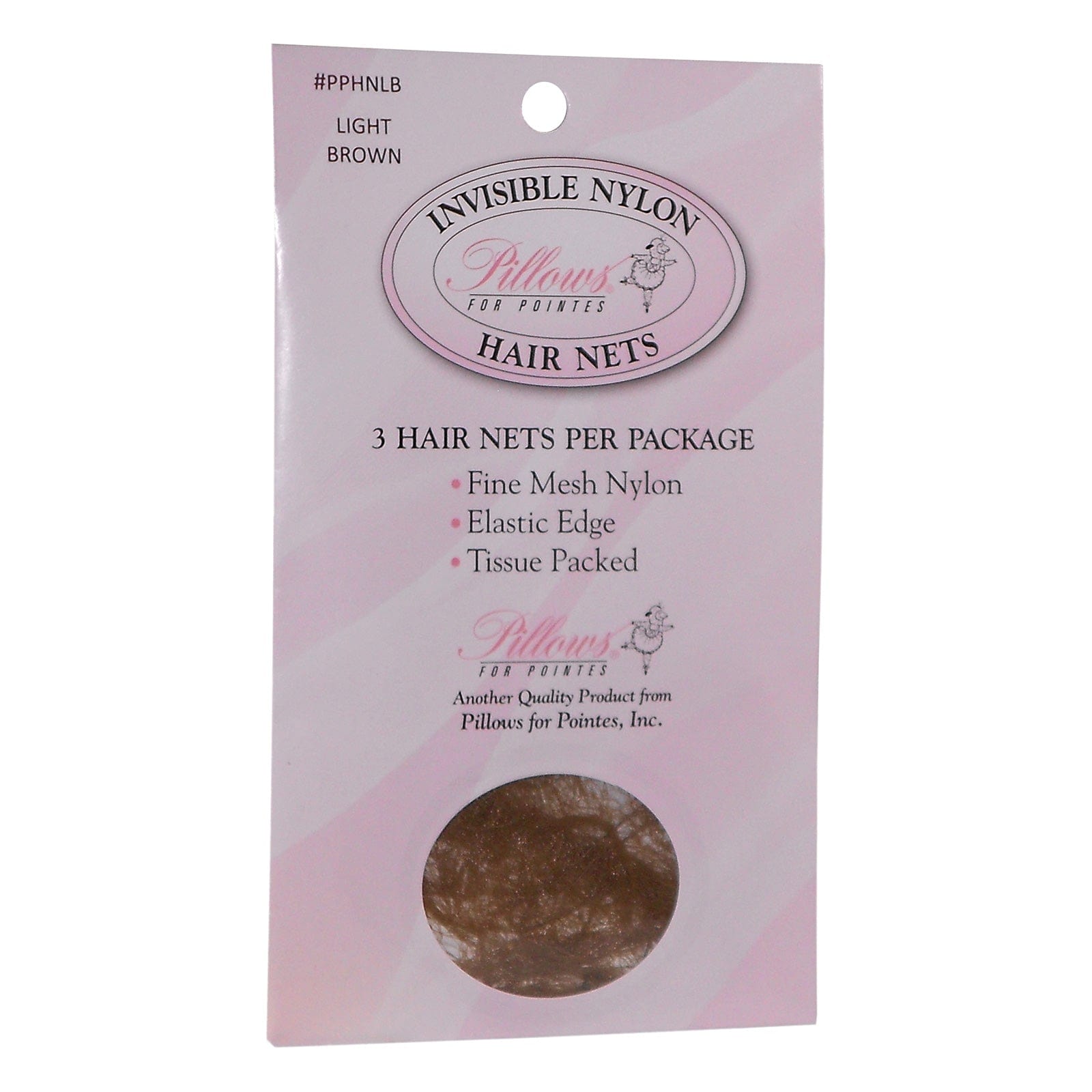 Pillows For Pointes Hair Nets Light Brown - DanceSupplies.com