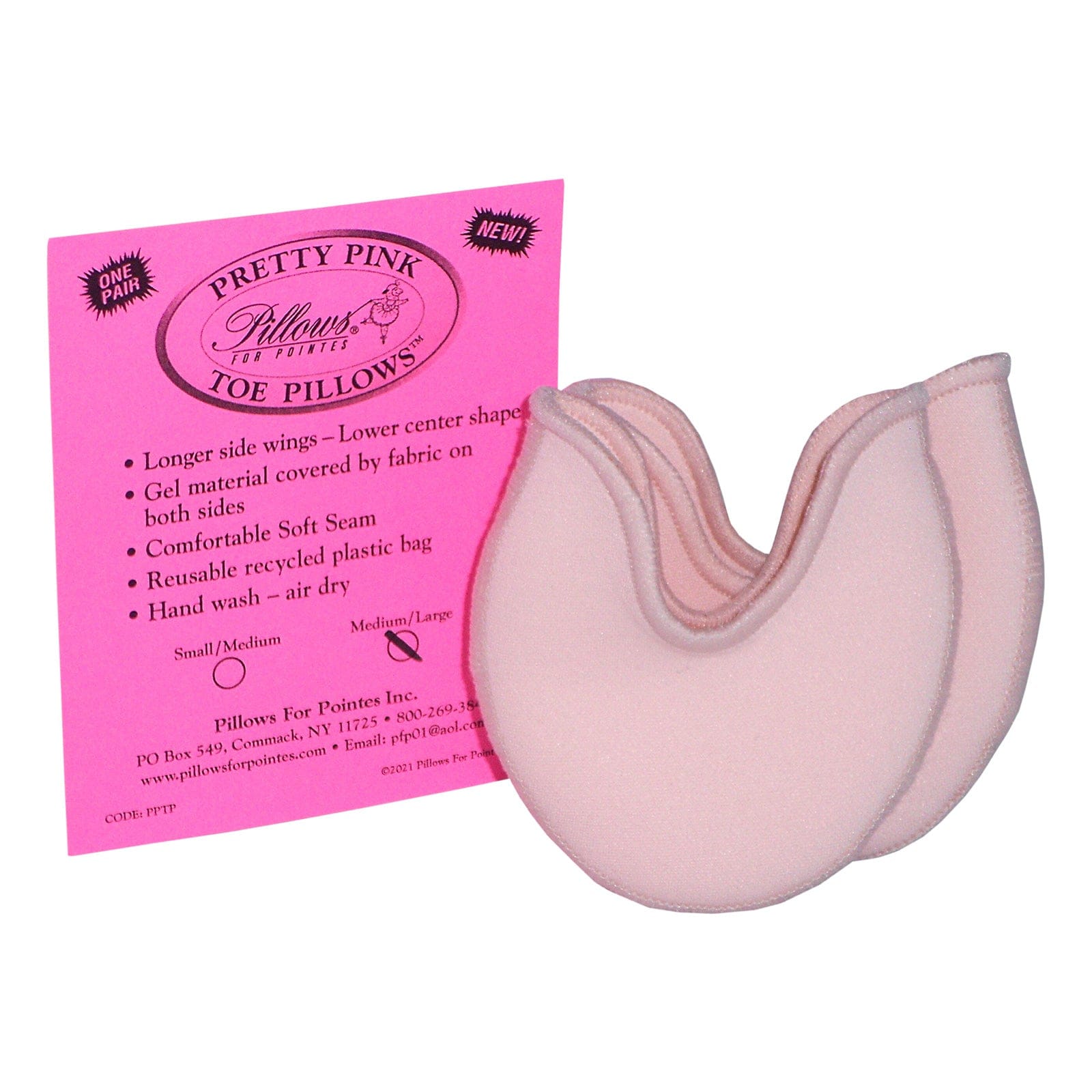 Pillows For Pointes Pretty Pink Toe Pillows Small/Medium - DanceSupplies.com