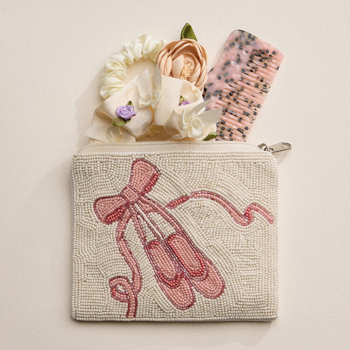 Ballet Beaded Zipper Pouch - DanceSupplies.com