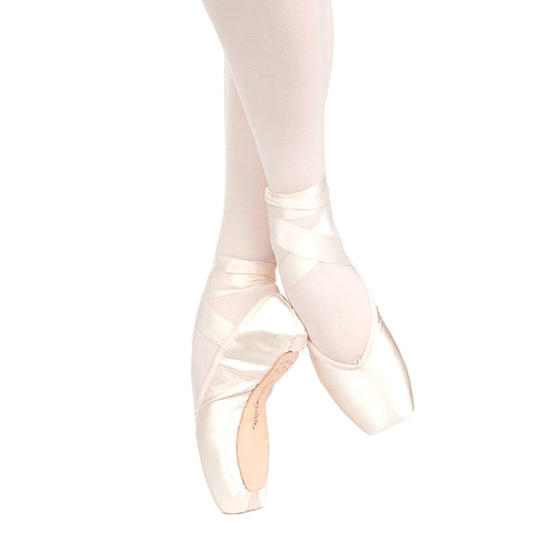 Russian Pointe Brava Pointe Shoes - V-Cut Size 34, Width 4, Vamp 2, Flexible Soft Shank - DanceSupplies.com