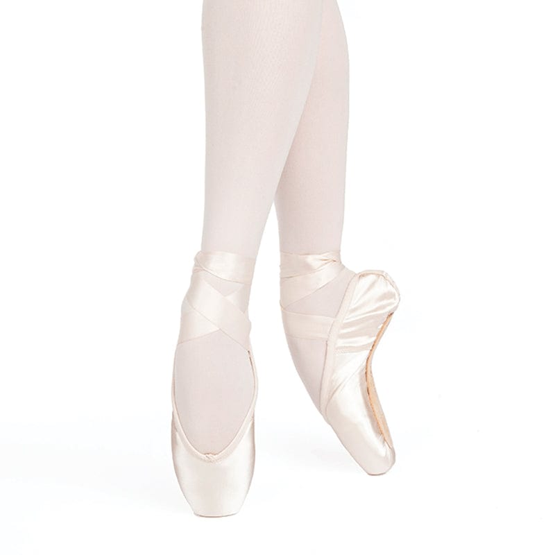 Russian Pointe Entrada Pro Pointe Shoes - U-Cut Size 34, Width 1, Vamp 2, Flexible Soft Shank - DanceSupplies.com