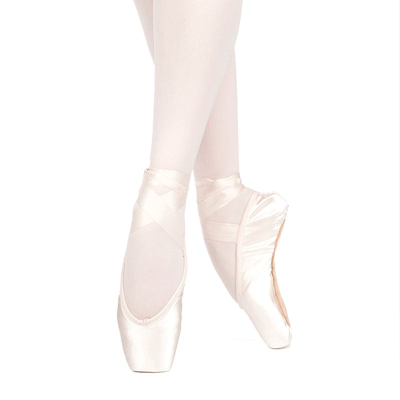 Russian Pointe Lumina Pointe Shoes - V-Cut Size 34.5, Width 2, Vamp 2, Flexible Soft Shank - DanceSupplies.com