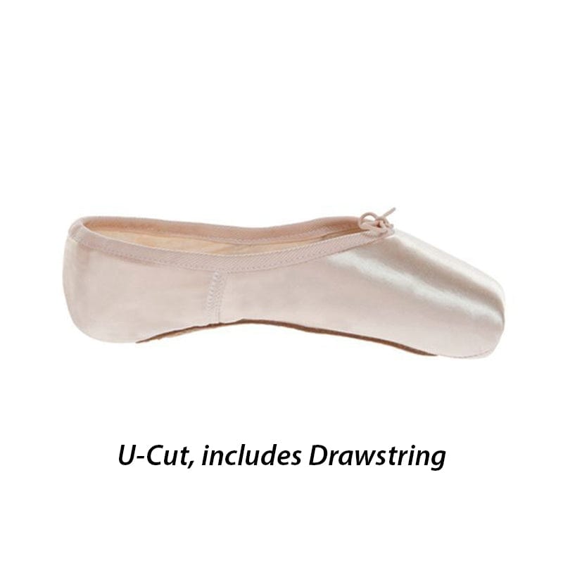 Russian Pointe Sapfir U-Cut Drawstring Pointe Shoes - Flexible Medium Shank - DanceSupplies.com