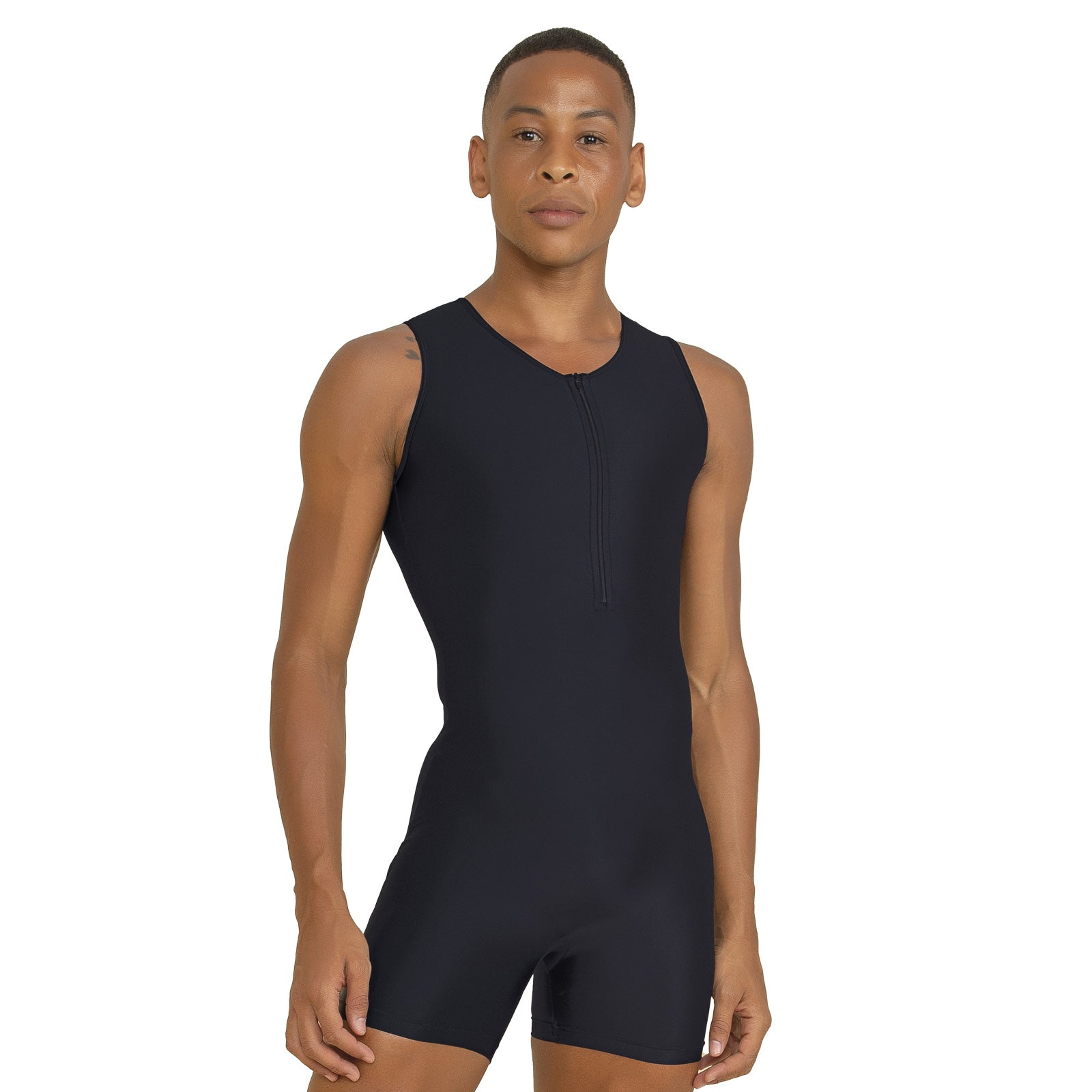 So Danca Men's Tom Sleeveless Unitard Adult P Black - DanceSupplies.com