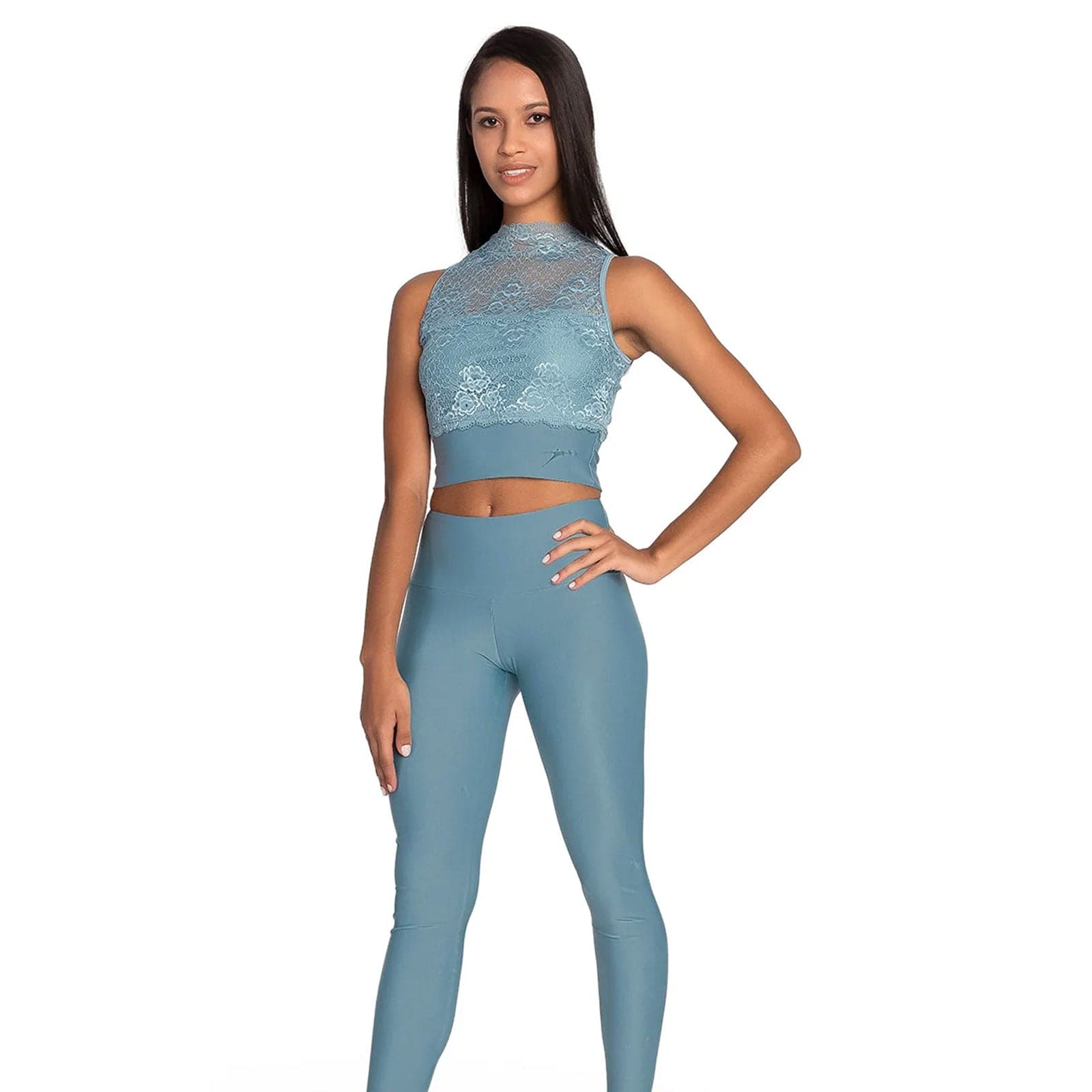 So Danca Adult Fae Crop Top Adult P Blue - DanceSupplies.com