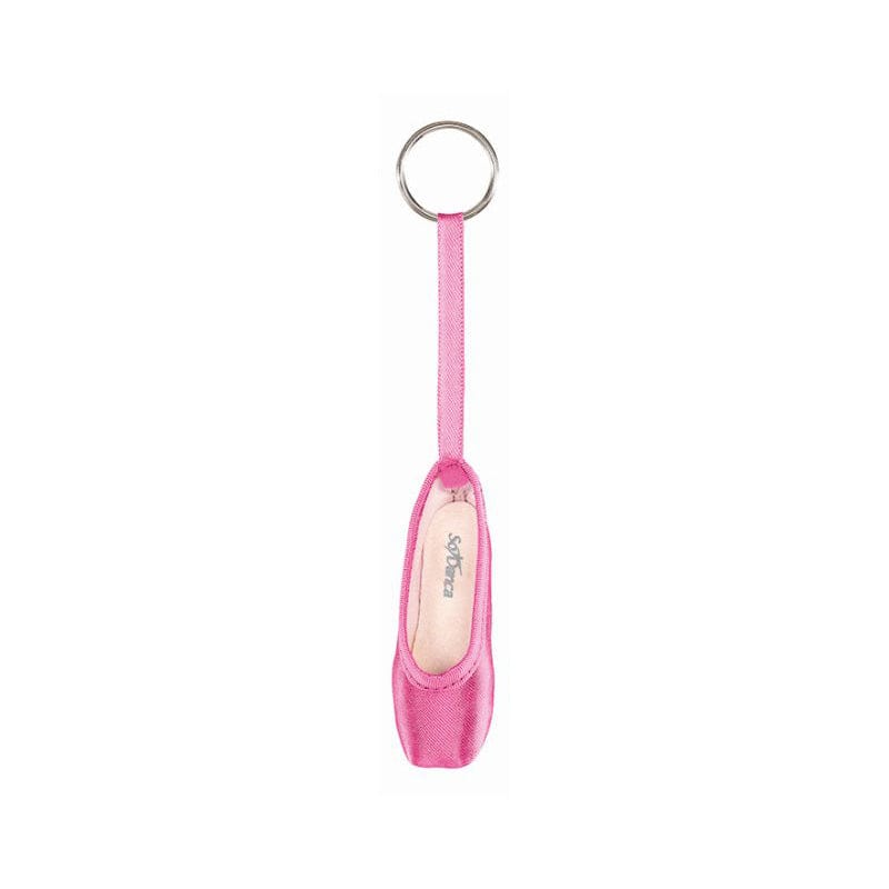 So Danca Mini Pointe Shoe Keychain Hot Pink - DanceSupplies.com