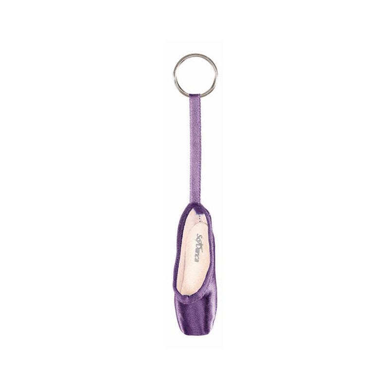 So Danca Mini Pointe Shoe Keychain Purple - DanceSupplies.com
