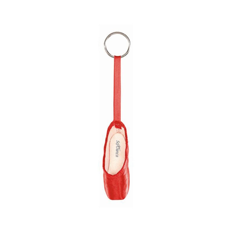 So Danca Mini Pointe Shoe Keychain Red - DanceSupplies.com