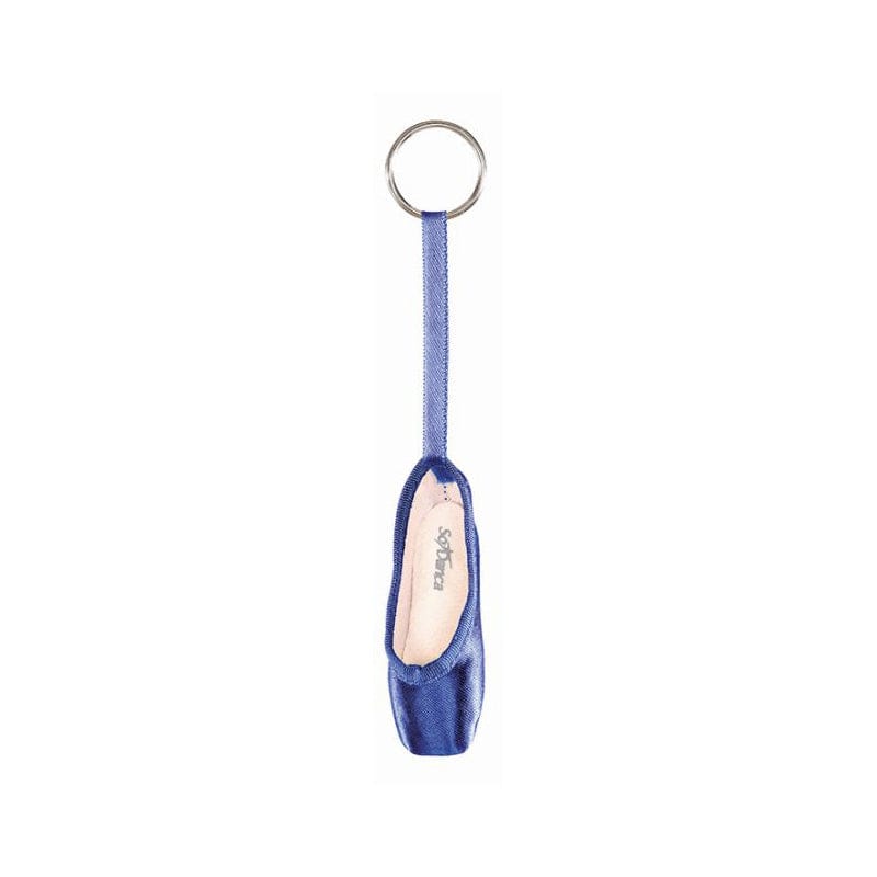 So Danca Mini Pointe Shoe Keychain Royal - DanceSupplies.com