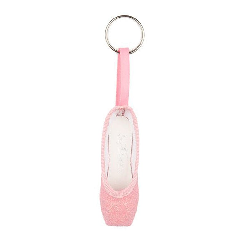 So Danca Glitter Mini Pointe Shoe Keychain So Danca Pink - DanceSupplies.com