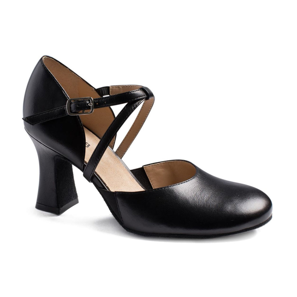 So Danca Charity 2.5" Heel Character Shoes - Black Adult 4 Medium Black- DanceSupplies.com