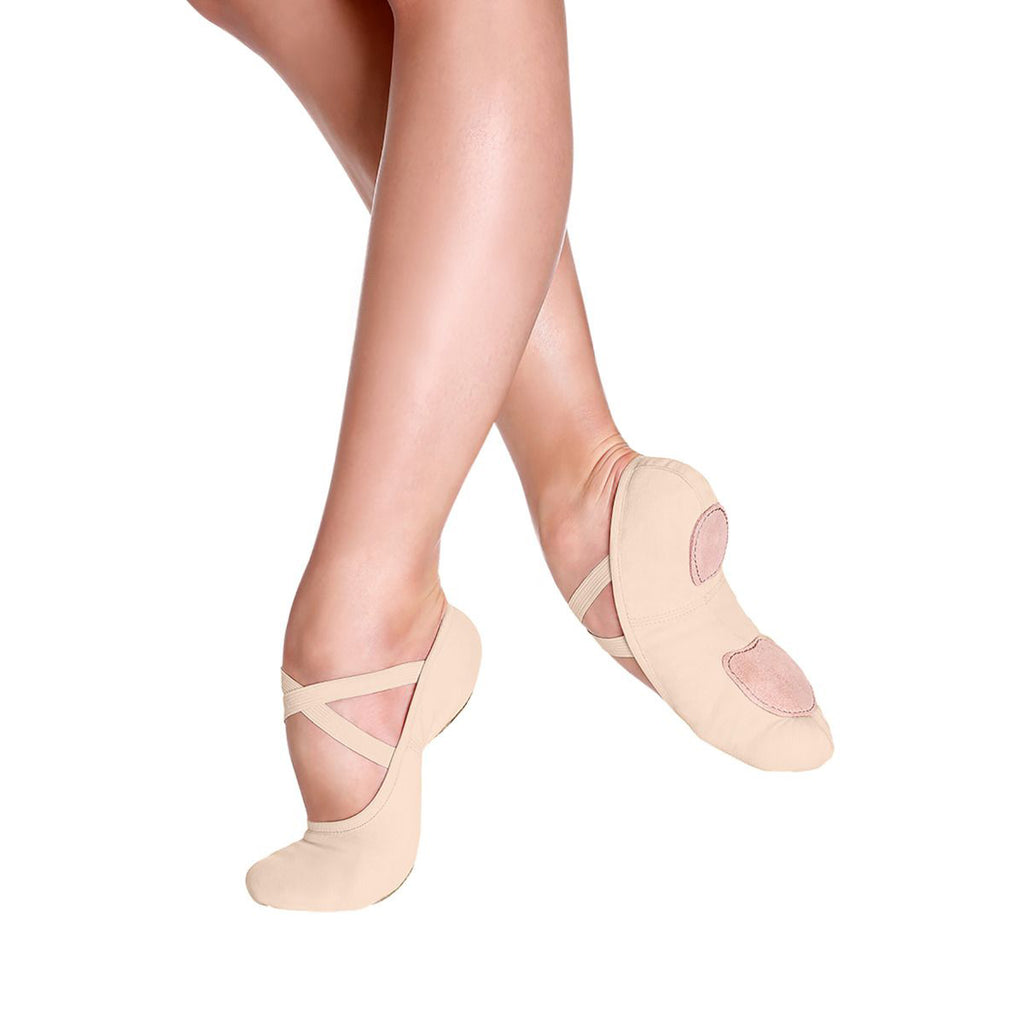 So Danca Bliss Child's Stretch Canvas Ballet Slippers - Sand Child 8 B Sand- DanceSupplies.com