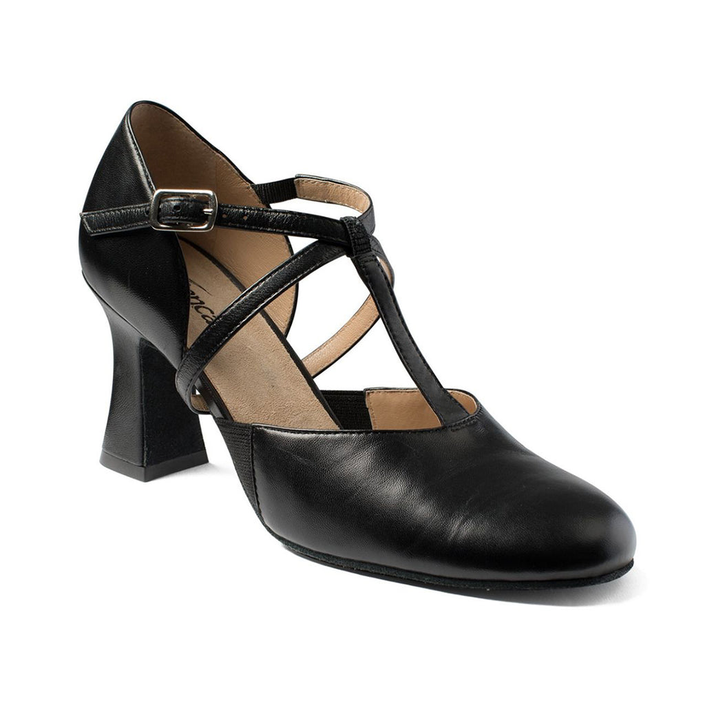 So Danca Lola 2.5" Heel T-Strap Character Shoes - Black Adult 4 Medium Black- DanceSupplies.com