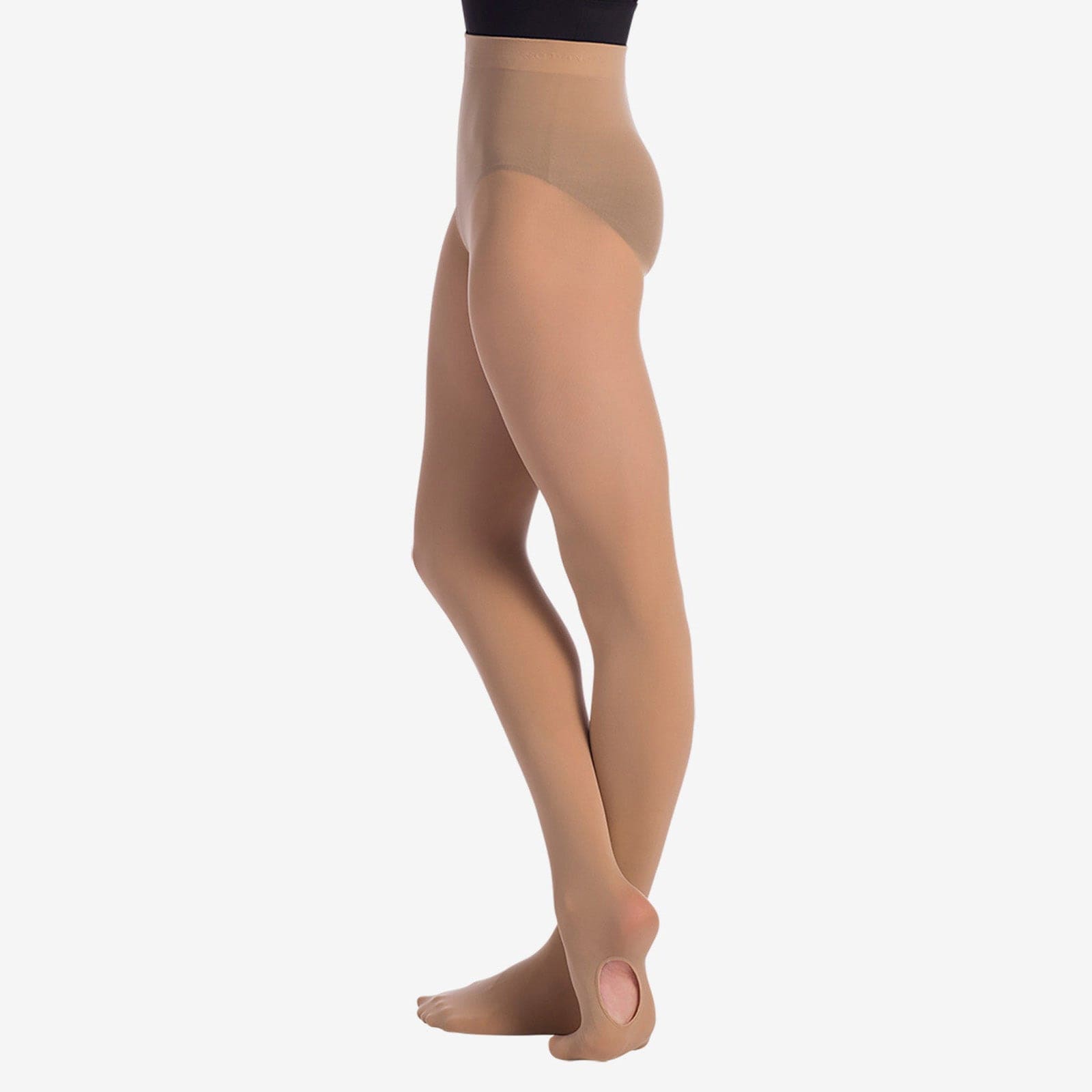 So Danca Adult Convertible Tights Adult S/M Caramel - DanceSupplies.com
