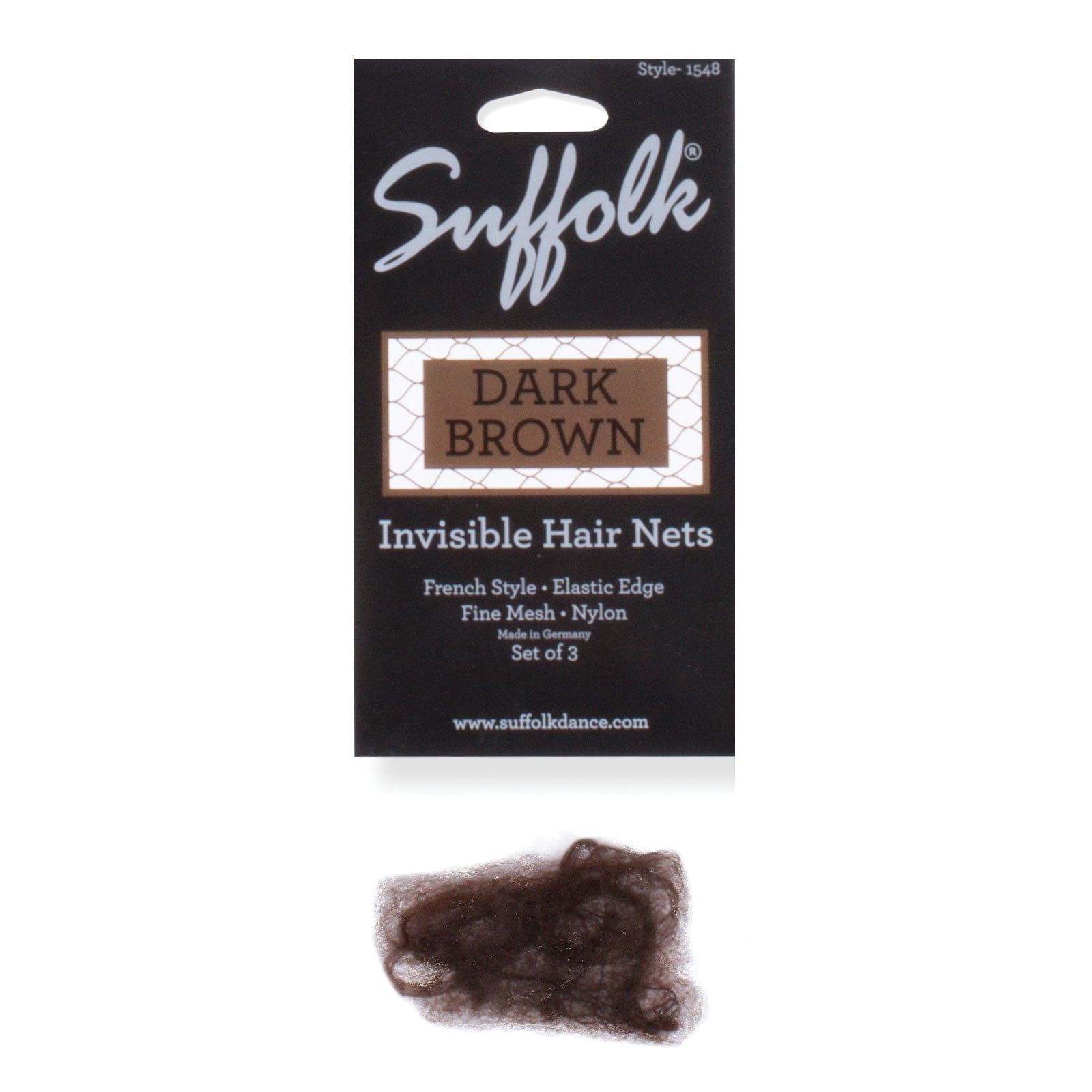 Suffolk Hair Nets Dark Brown - DanceSupplies.com