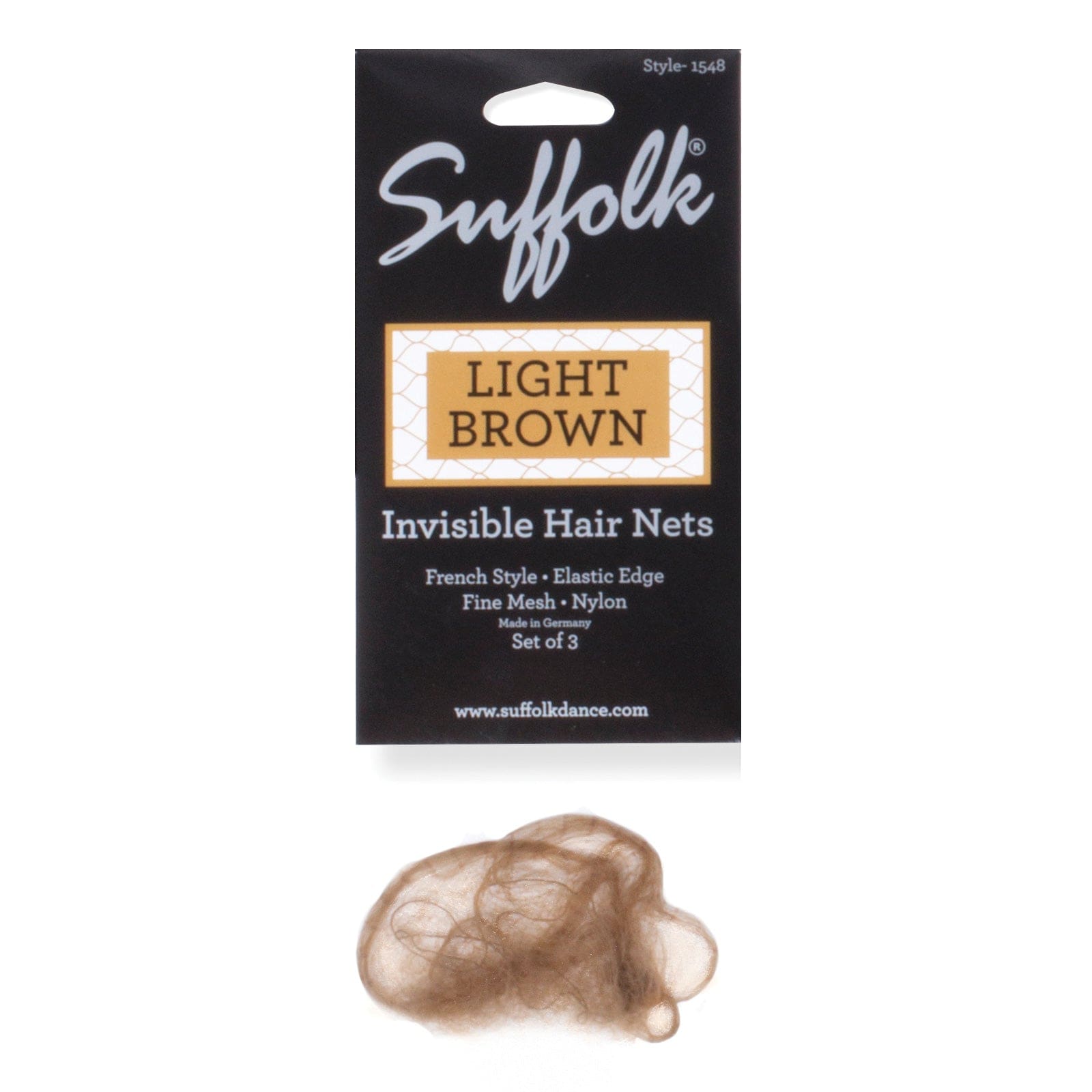 Suffolk Hair Nets Light Brown - DanceSupplies.com