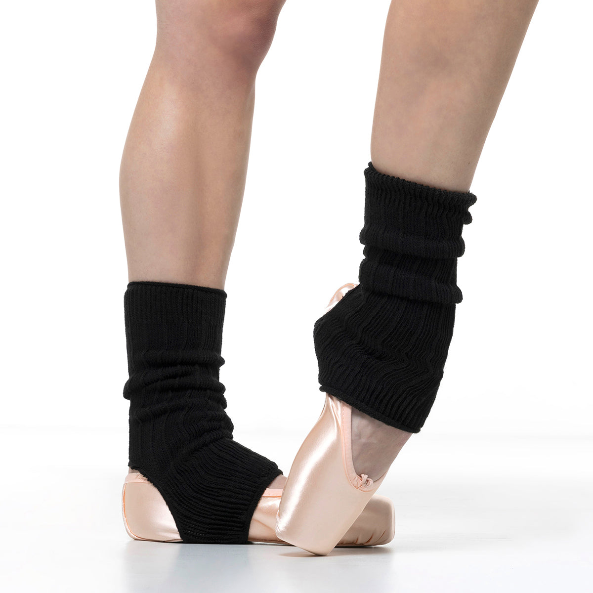 Suffolk 14" Stirrup Legwarmers Black - DanceSupplies.com