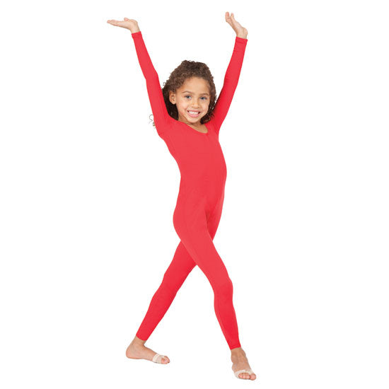 Capezio Child's Long-Sleeve Unitard Child M Red - DanceSupplies.com