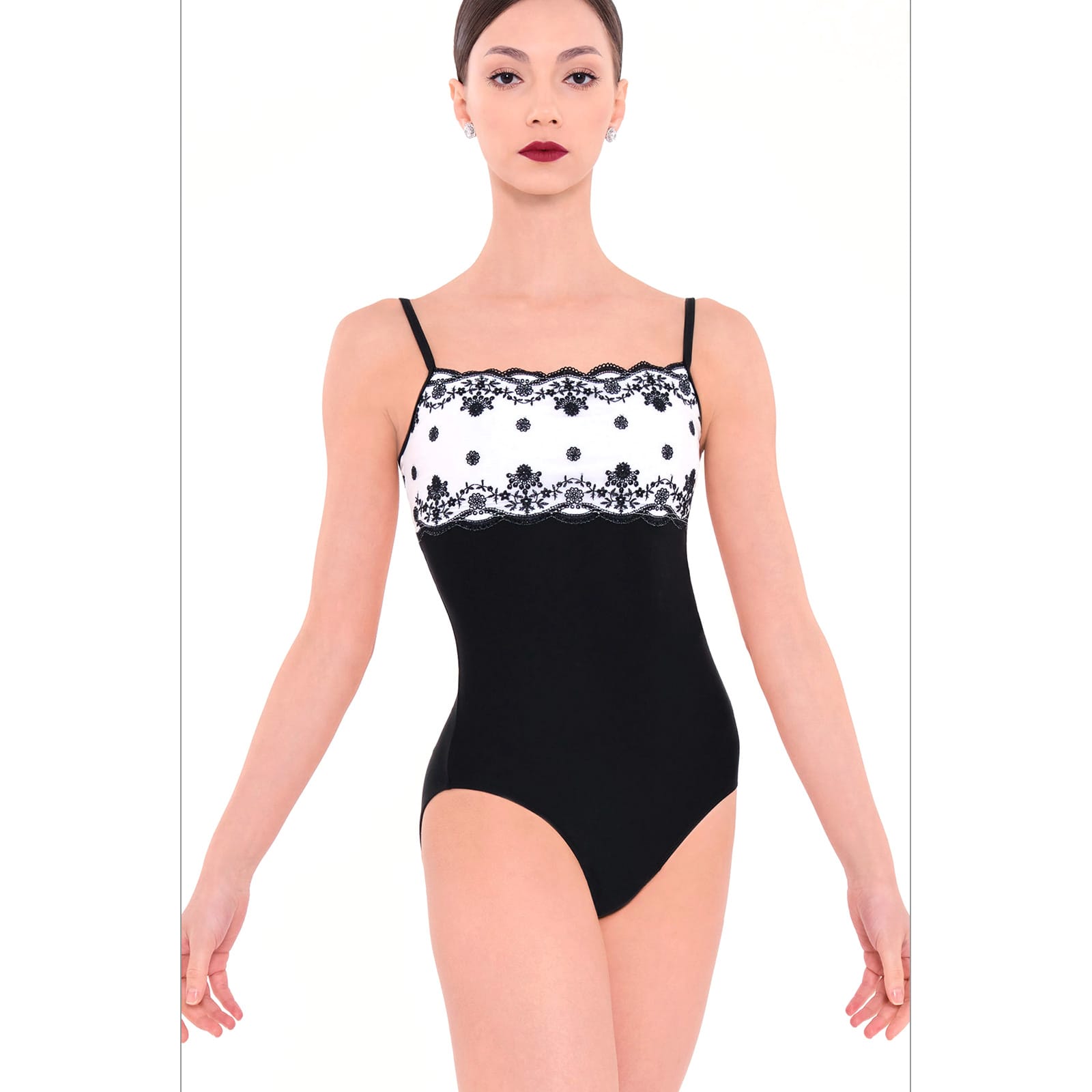 Wear Moi Adult Eterna Leotard Adult XS Black/White - DanceSupplies.com