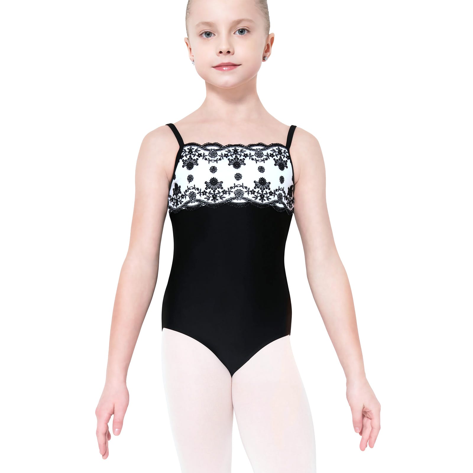 Wear Moi Child Eterna Leotard Child 8-10 Black/White - DanceSupplies.com