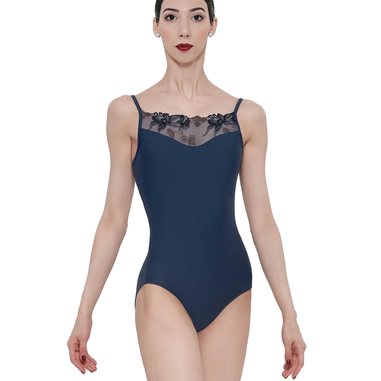 Wear Moi Adult Jasmin Camisole Leotard Adult XS Navy - DanceSupplies.com