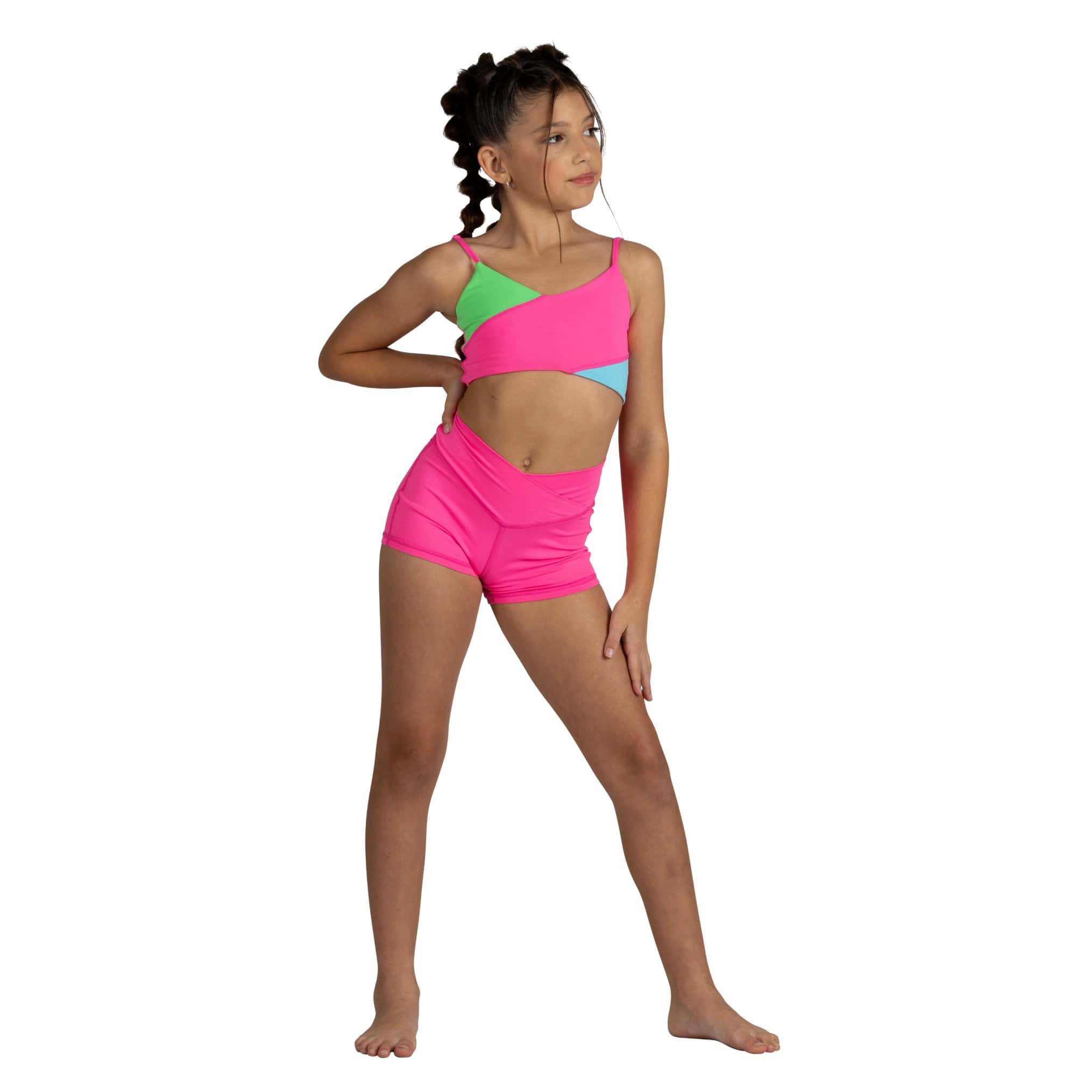 XO Dance V-Cation Shorts Child 4-6 Hot Pink - DanceSupplies.com