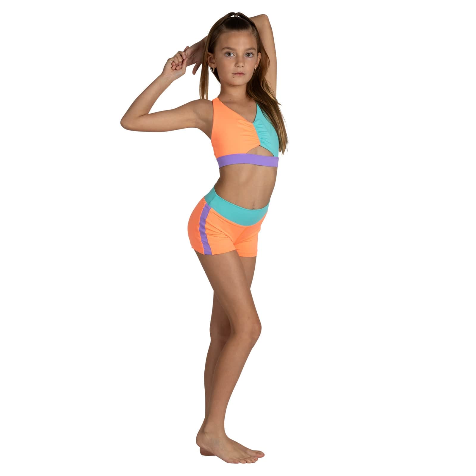 XO Dance Double Trouble Top Child 4-6 Retro Flash - DanceSupplies.com