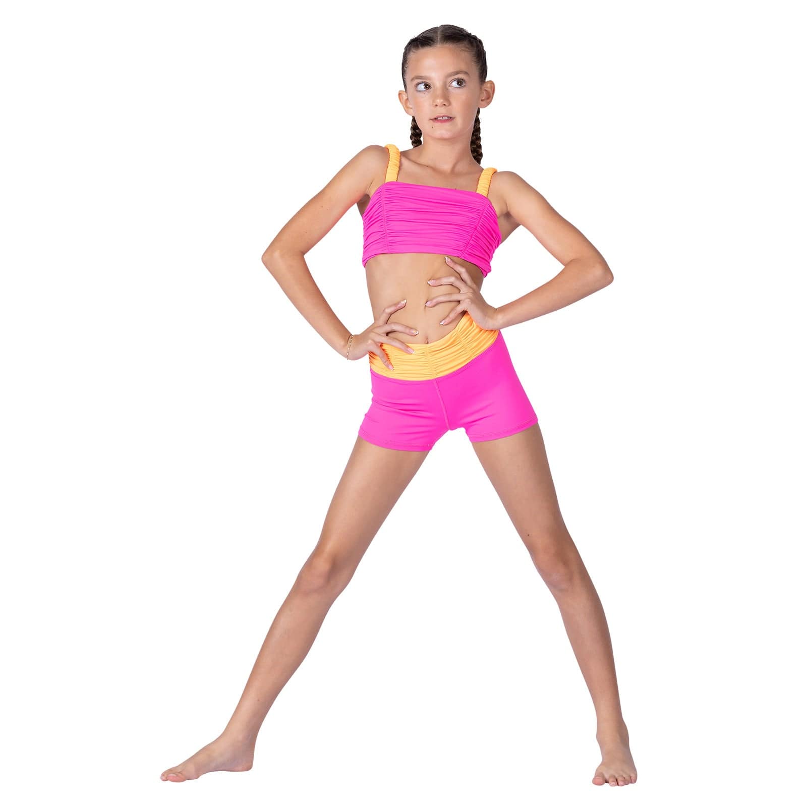 XO Dance Sassy Scrunch Top Child 4-6 Sherbet Dream - DanceSupplies.com