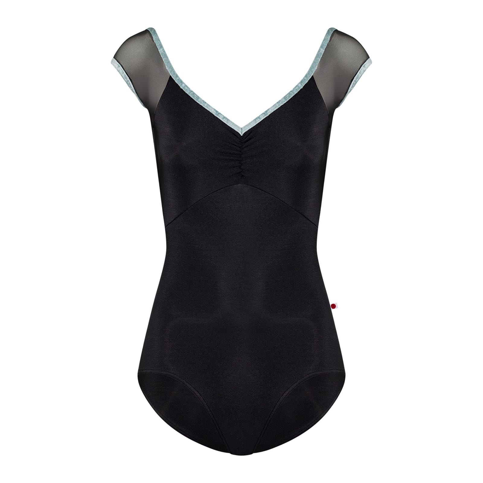 Yumiko Elli Cap Sleeve Leotard - Black Adult XS Black - DanceSupplies.com