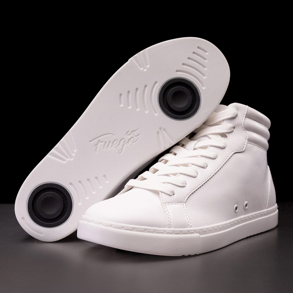 Fuego High-Top Dance Sneakers - White - DanceSupplies.com